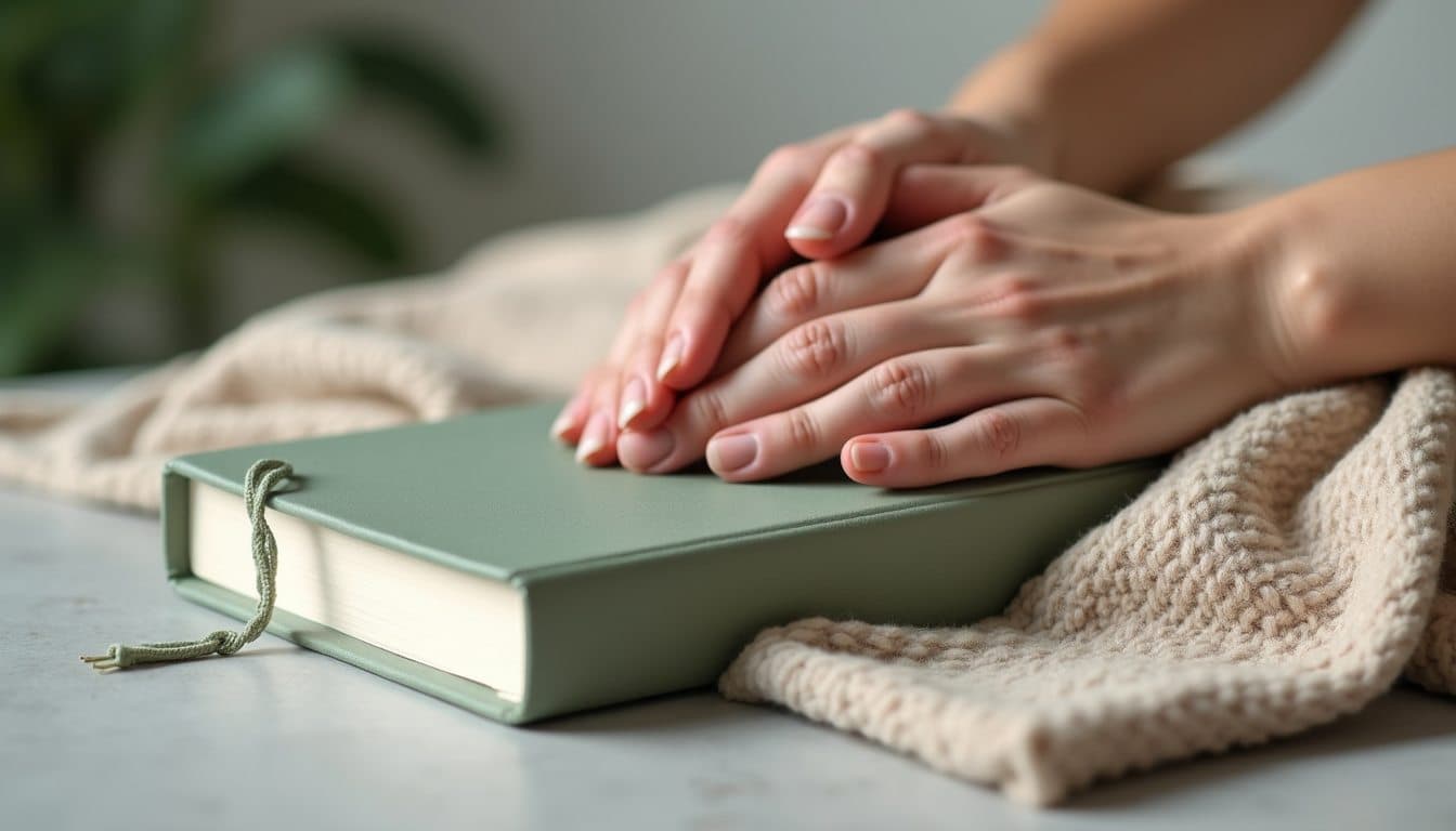 Hands resting open in a quiet moment of prayer and reflection